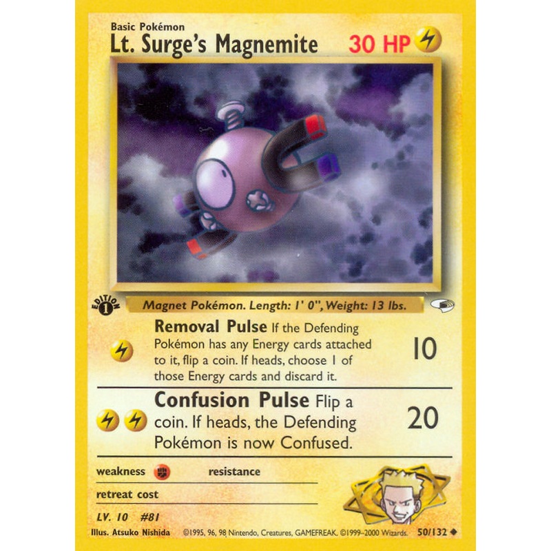 Lt. Surge's Magnemite (50/132) [Gym Heroes 1st Edition]