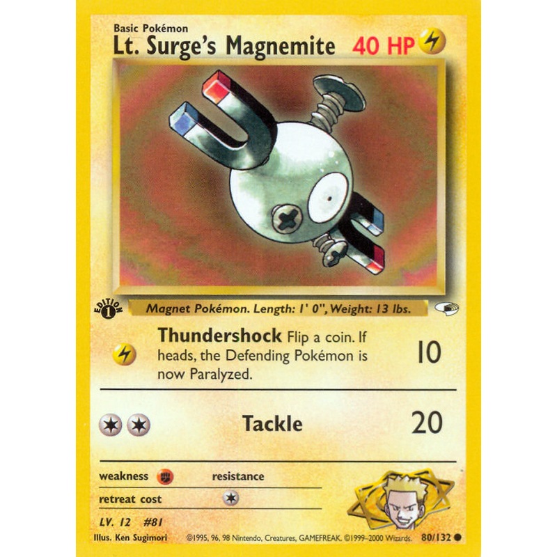 Lt. Surge's Magnemite (80/132) [Gym Heroes 1st Edition]