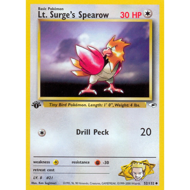 Lt. Surge's Spearow (52/132) [Gym Heroes 1st Edition]