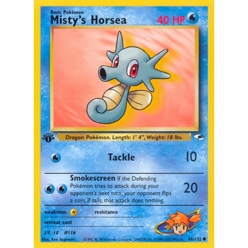 Misty's Horsea (86/132) [Gym Heroes 1st Edition]