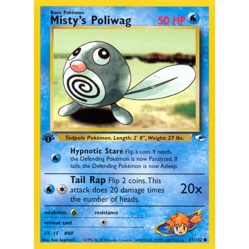 Misty's Poliwag (87/132) [Gym Heroes 1st Edition]