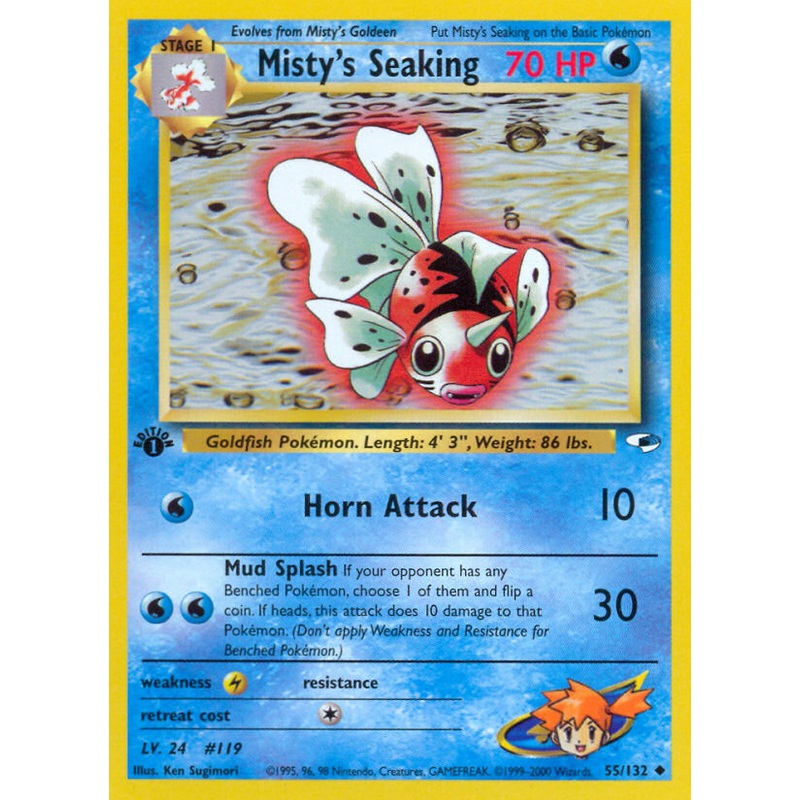 Misty's Seaking (55/132) [Gym Heroes 1st Edition]