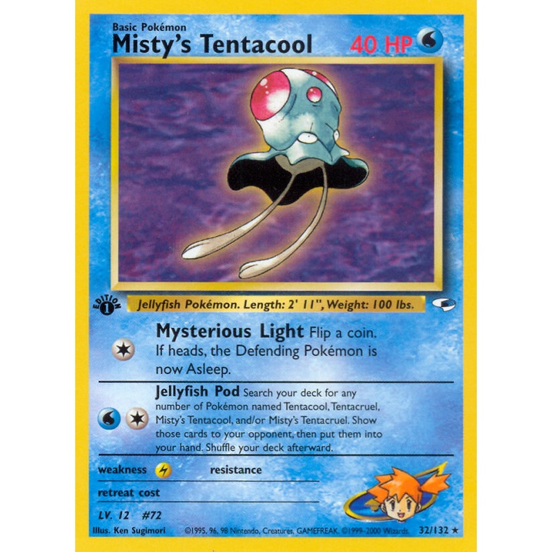 Misty's Tentacool (32/132) [Gym Heroes 1st Edition]