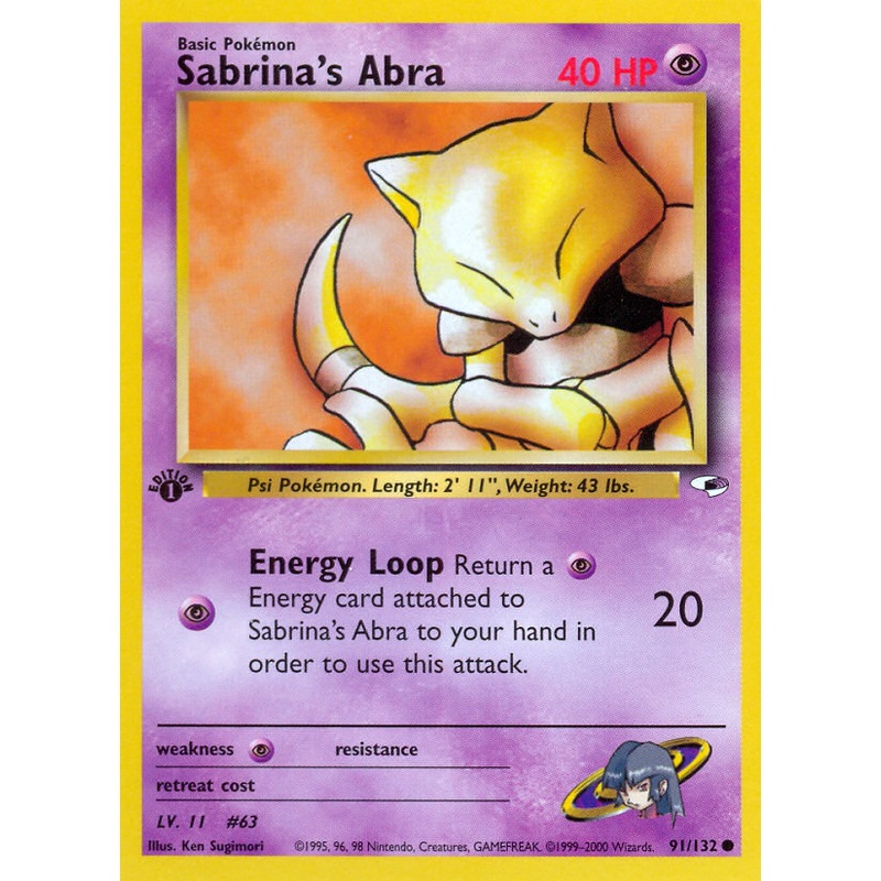 Sabrina's Abra (91/132) [Gym Heroes 1st Edition]