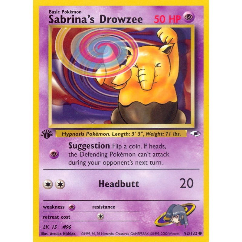 Sabrina's Drowzee (92/132) [Gym Heroes 1st Edition]