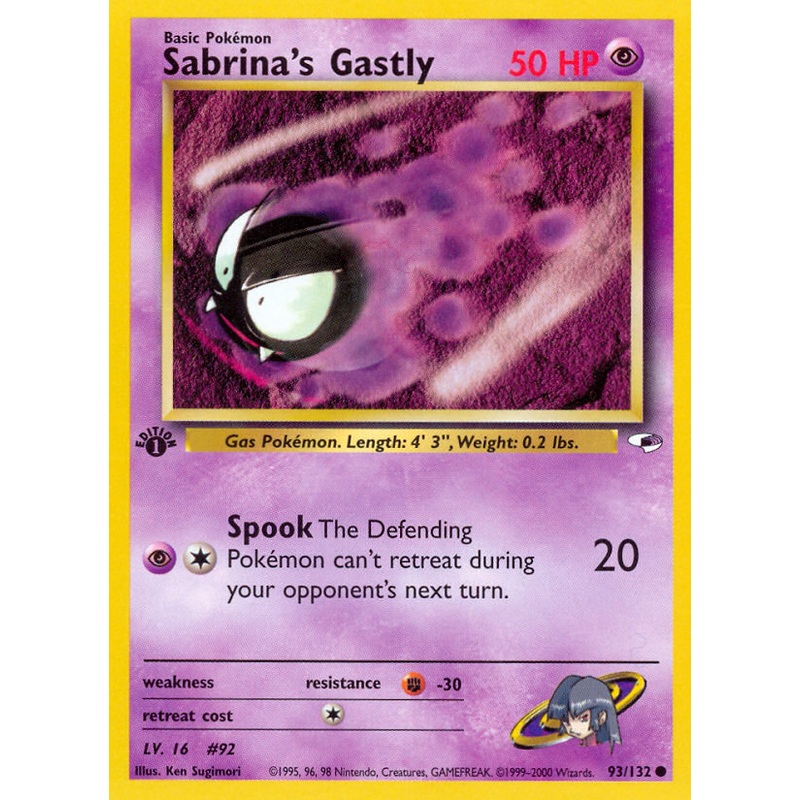 Sabrina's Gastly (93/132) [Gym Heroes 1st Edition]