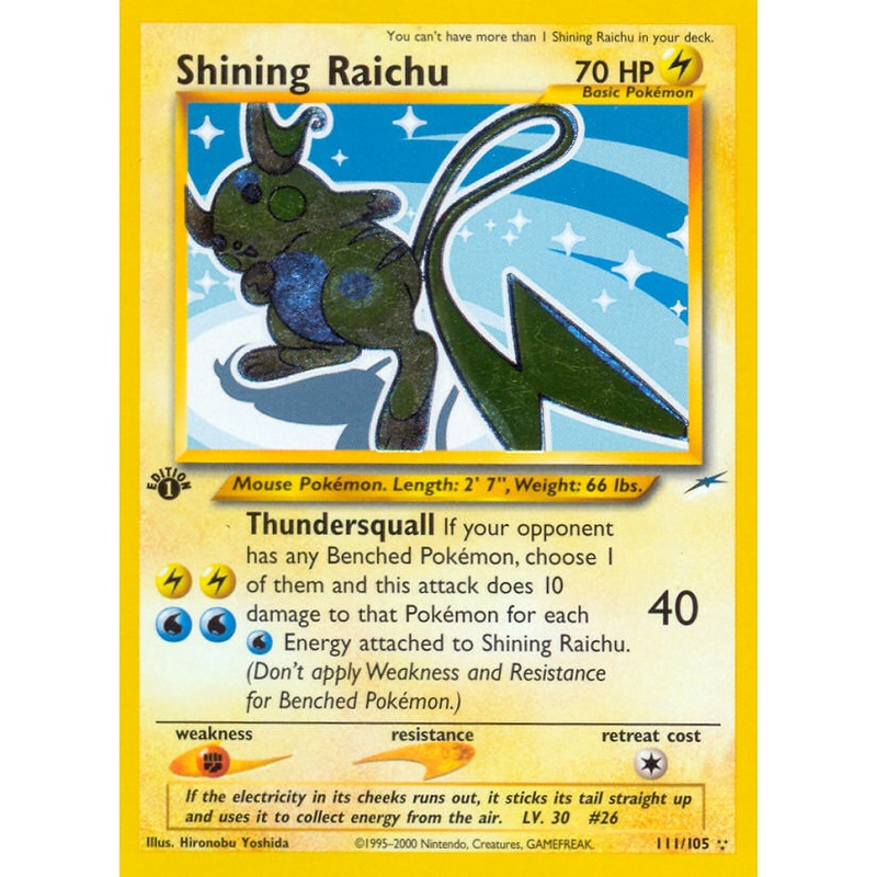 Shining Raichu (111/105) [Neo Destiny 1st Edition]