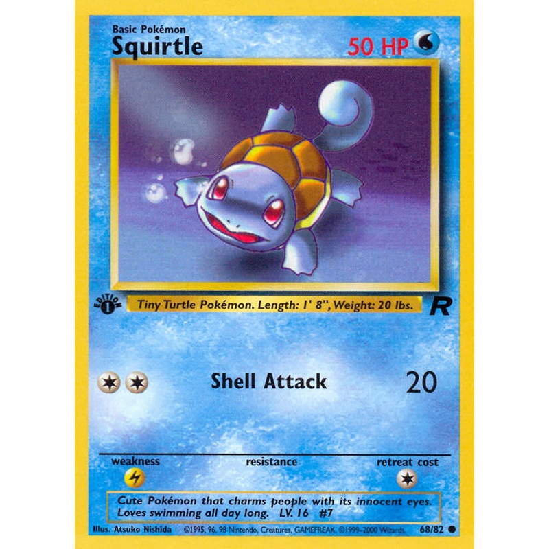 Squirtle (68/82) [Team Rocket 1st Edition]