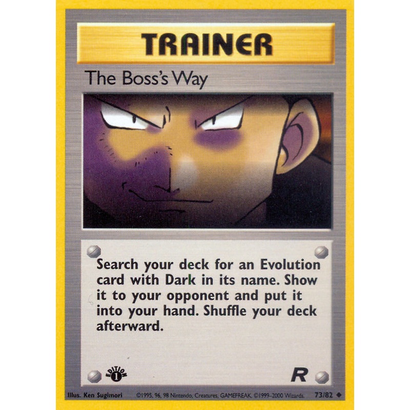 The Boss's Way (73/82) [Team Rocket 1st Edition]