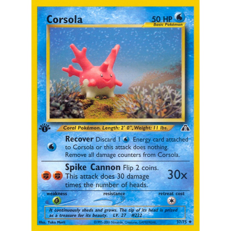 Corsola (37/75) [Neo Discovery 1st Edition]