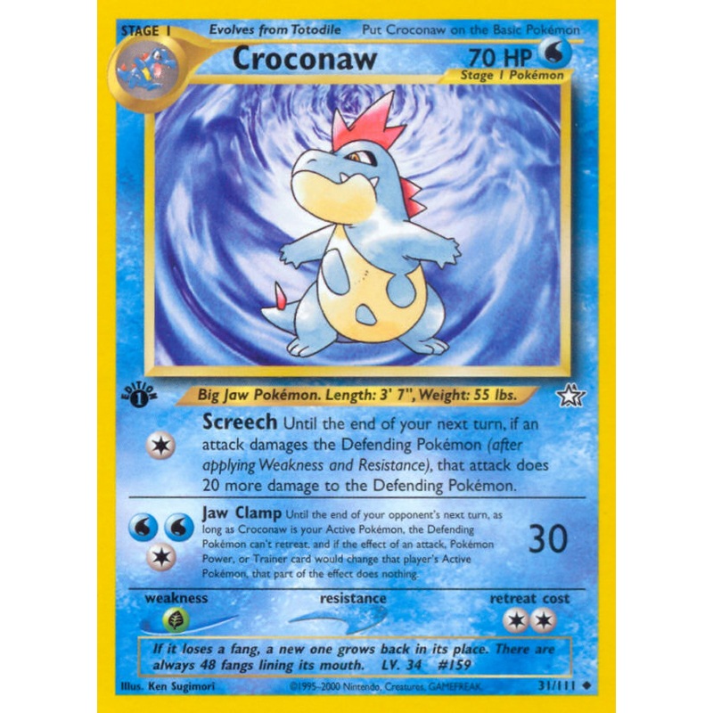 Croconaw (31/111) [Neo Genesis 1st Edition]