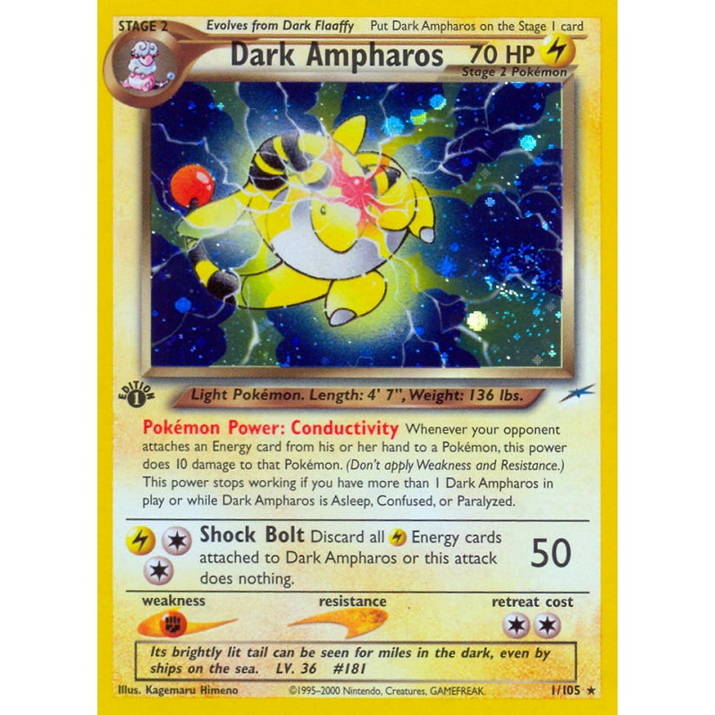Dark Ampharos (1/105) [Neo Destiny 1st Edition]