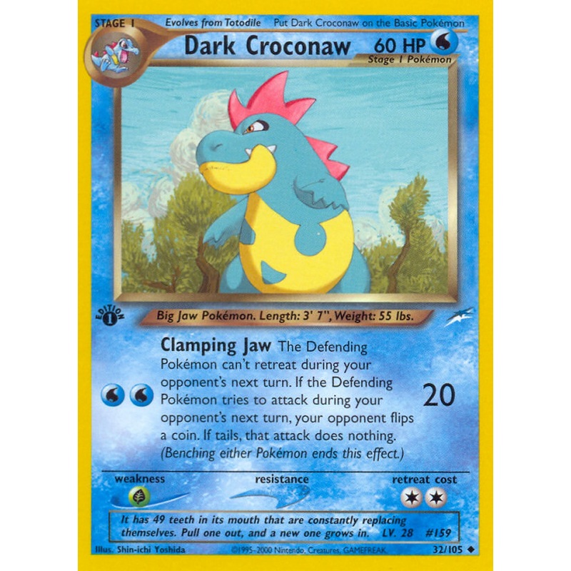 Dark Croconaw (32/105) [Neo Destiny 1st Edition]