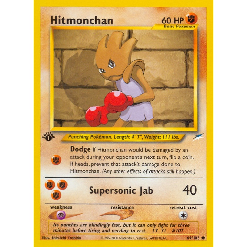 Hitmonchan (69/105) [Neo Destiny 1st Edition]