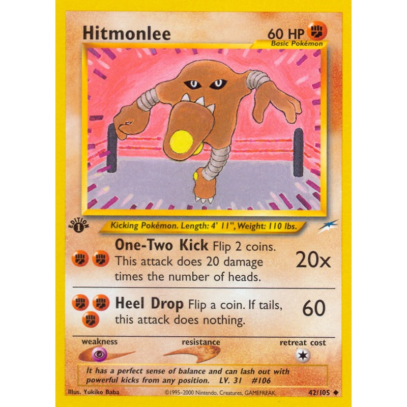 Hitmonlee (42/105) [Neo Destiny 1st Edition]