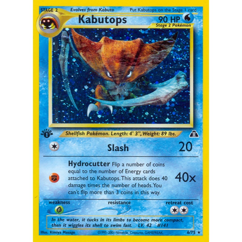 Kabutops (6/75) [Neo Discovery 1st Edition]