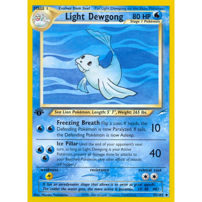 Light Dewgong (45/105) [Neo Destiny 1st Edition]