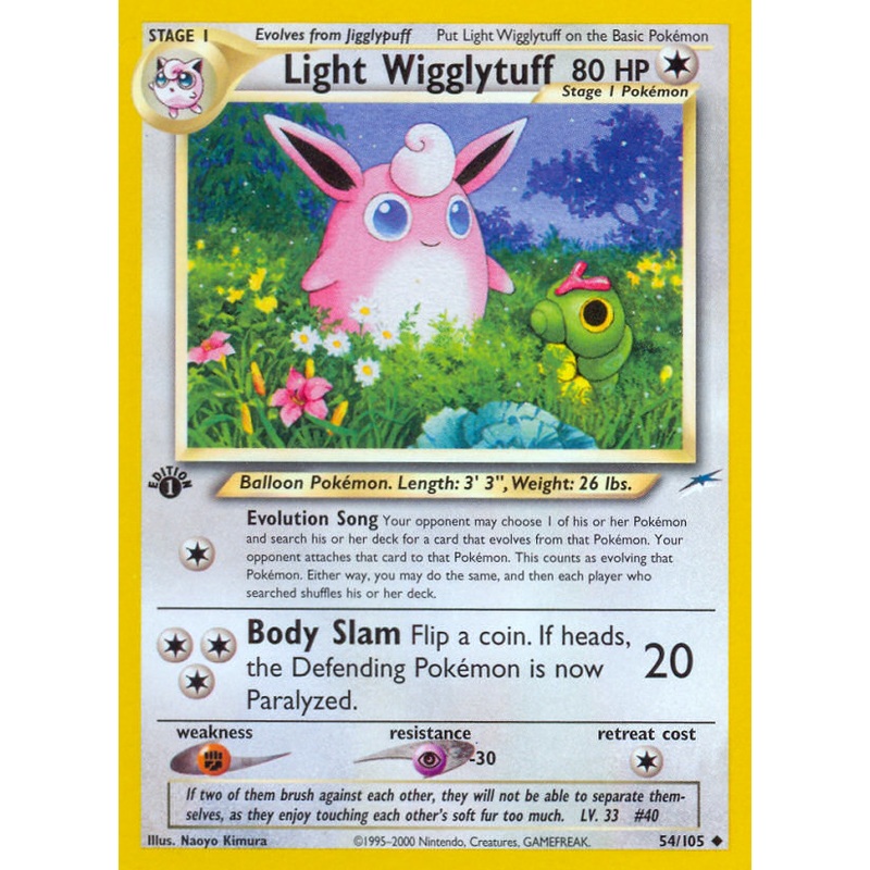 Light Wigglytuff (54/105) [Neo Destiny 1st Edition]