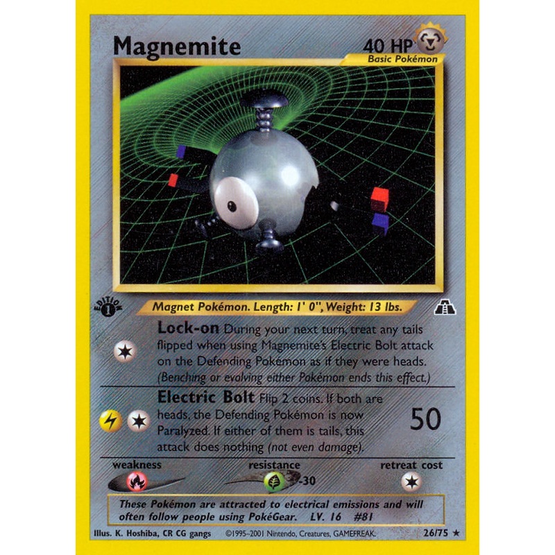 Magnemite (26/75) [Neo Discovery 1st Edition]