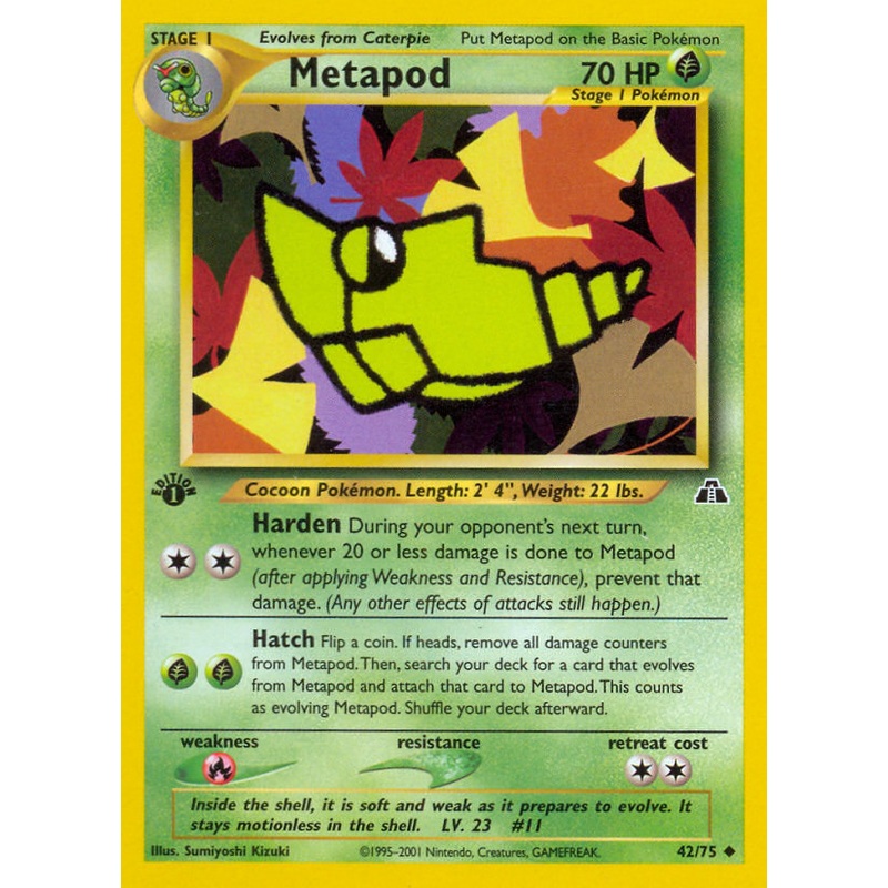 Metapod (42/75) [Neo Discovery 1st Edition]