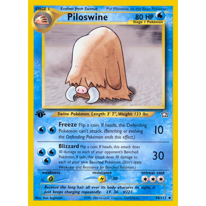 Piloswine (44/111) [Neo Genesis 1st Edition]