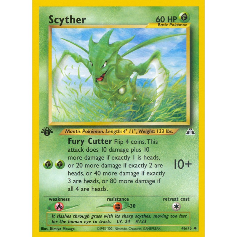 Scyther (46/75) [Neo Discovery 1st Edition]