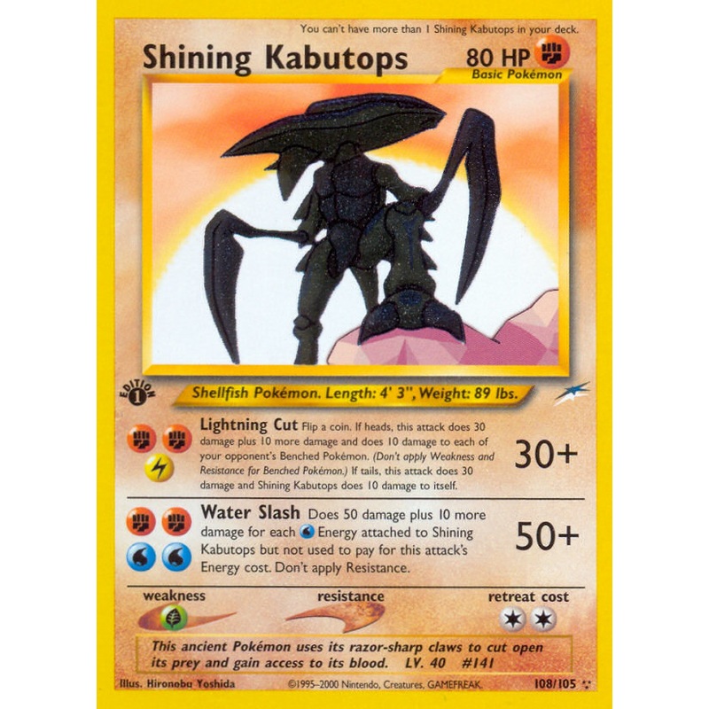 Shining Kabutops (108/105) [Neo Destiny 1st Edition]