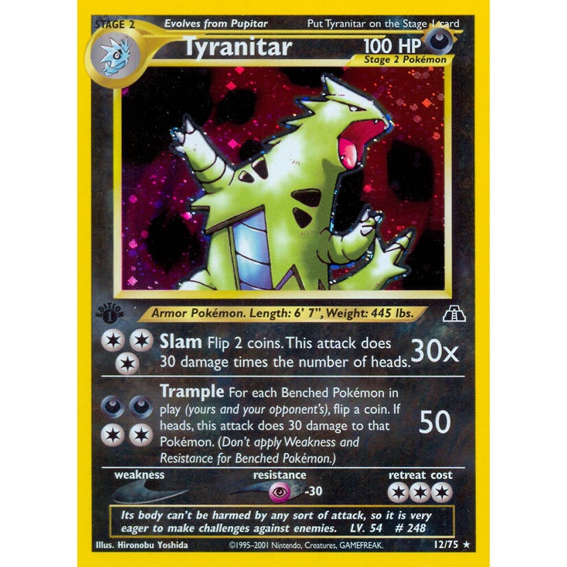 Tyranitar (12/75) [Neo Discovery 1st Edition]