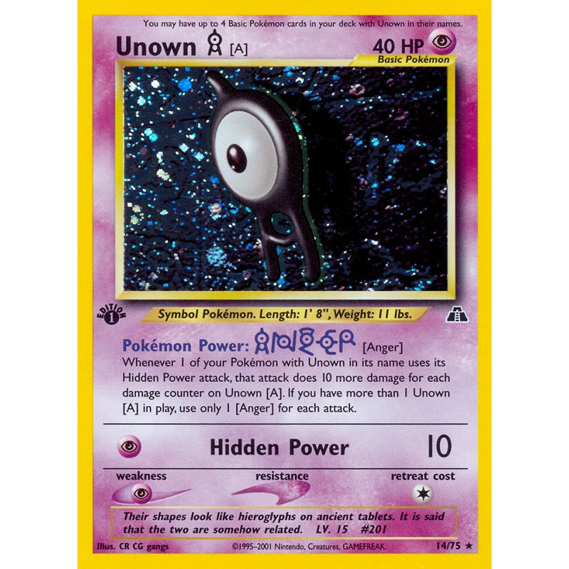 Unown [A] (14/75) [Neo Discovery 1st Edition]