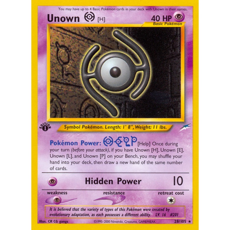 Unown [H] (28/105) [Neo Destiny 1st Edition]
