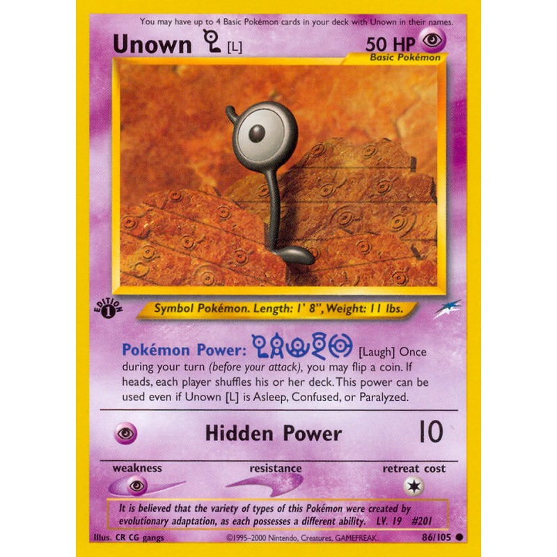 Unown [L] (86/105) [Neo Destiny 1st Edition]