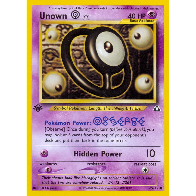 Unown [O] (69/75) [Neo Discovery 1st Edition]