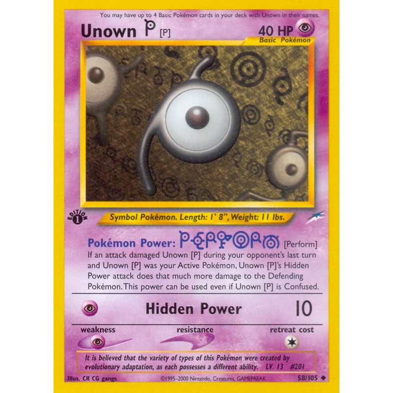 Unown [P] (58/105) [Neo Destiny 1st Edition]