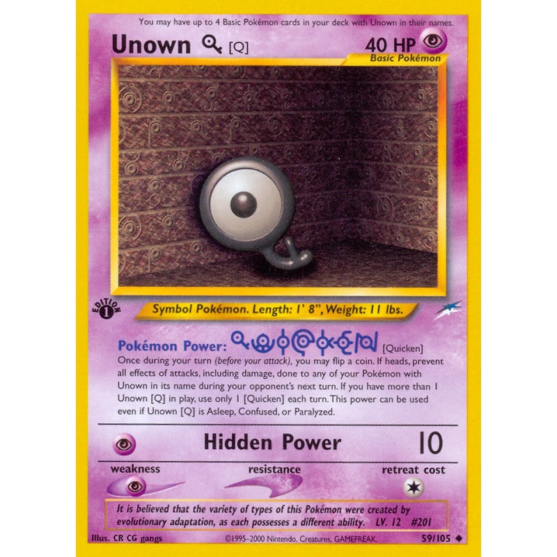 Unown [Q] (59/105) [Neo Destiny 1st Edition]