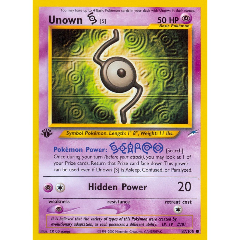 Unown [S] (87/105) [Neo Destiny 1st Edition]