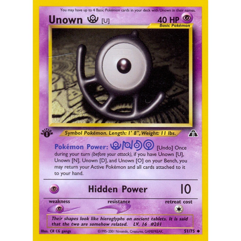 Unown [U] (51/75) [Neo Discovery 1st Edition]