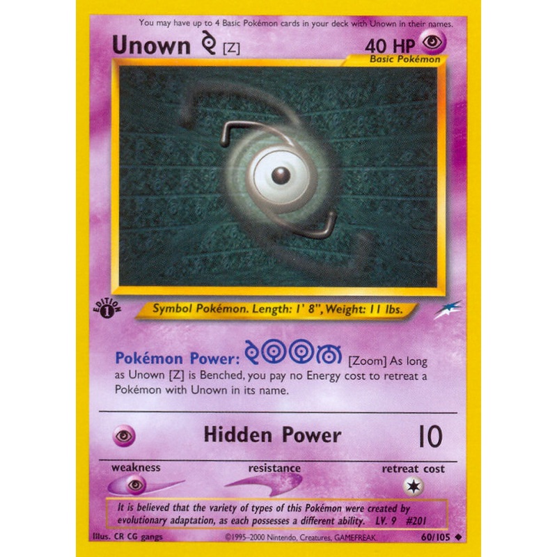 Unown [Z] (60/105) [Neo Destiny 1st Edition]