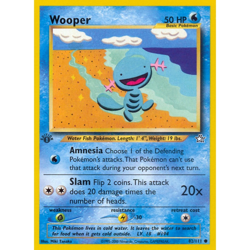 Wooper (82/111) [Neo Genesis 1st Edition]