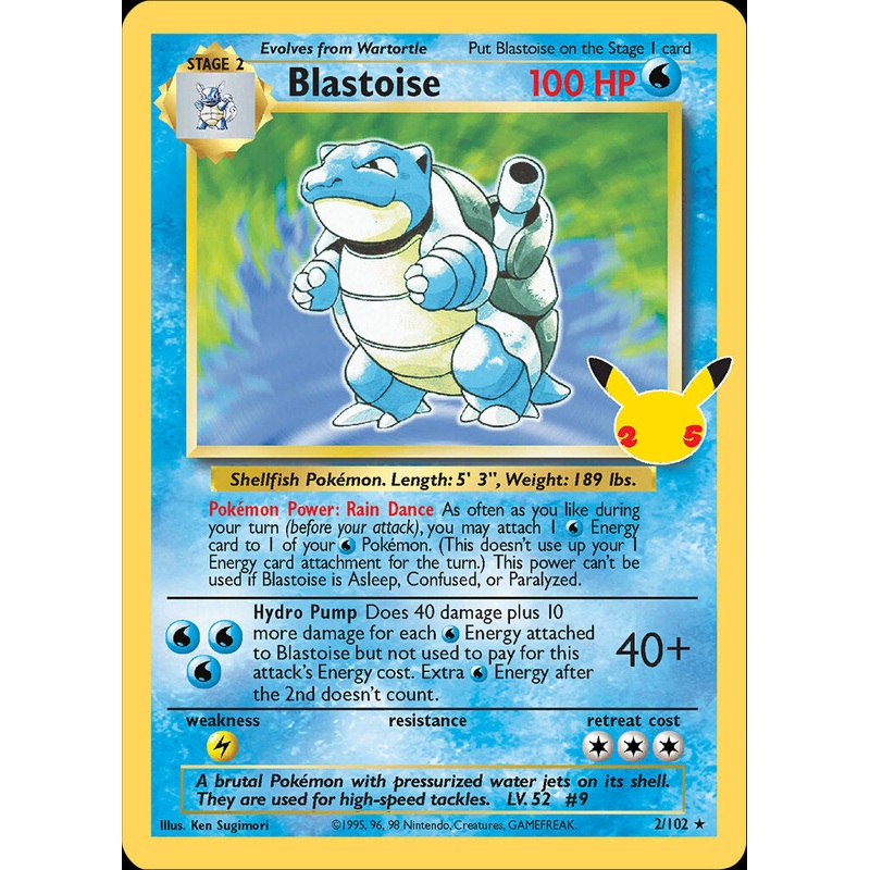 Blastoise (2/102) [Celebrations: 25th Anniversary - Classic Collection]