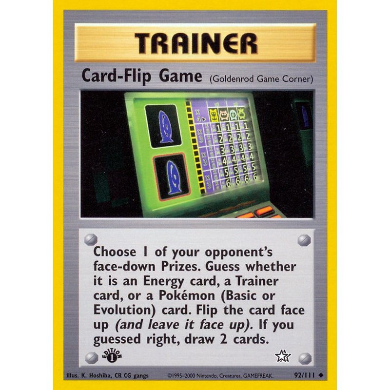 Card-Flip Game (92/111) [Neo Genesis 1st Edition]