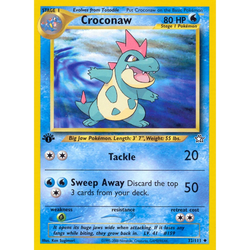 Croconaw (32/111) [Neo Genesis 1st Edition]