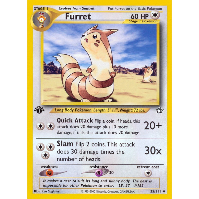 Furret (35/111) [Neo Genesis 1st Edition]