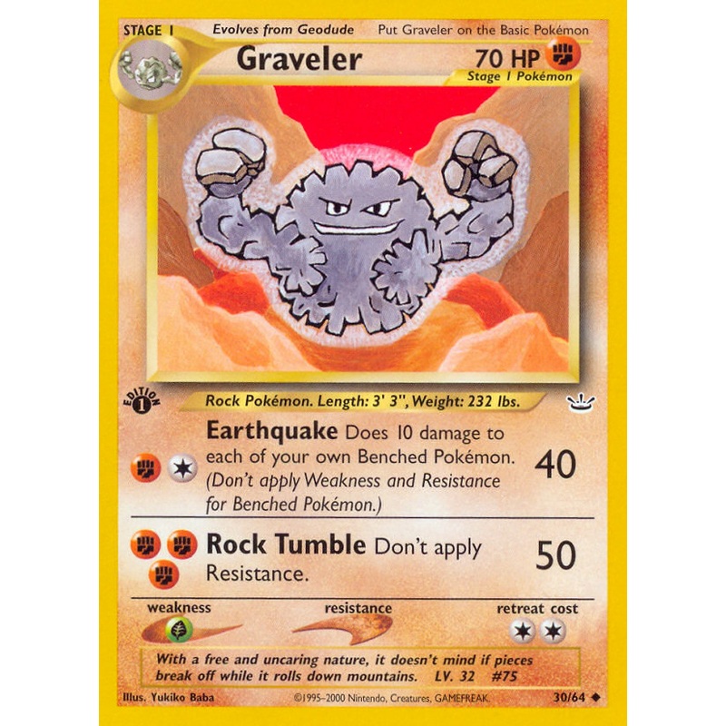 Graveler (30/64) [Neo Revelation 1st Edition]