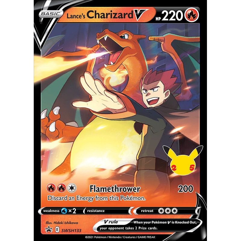 Lance's Charizard V (SWSH133) (Jumbo Card) [Sword & Shield: Black Star Promos]