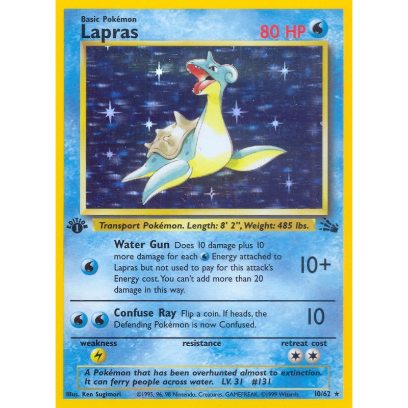 Lapras (10/62) [Fossil 1st Edition]