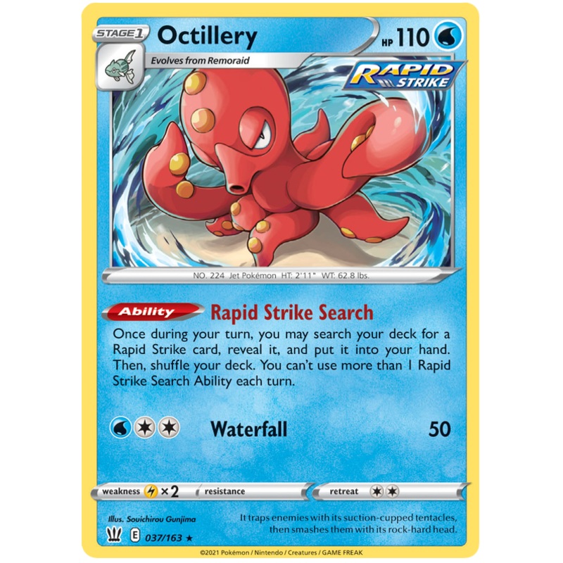 Octillery (037/163) (Theme Deck Exclusive) [Sword & Shield: Battle Styles]