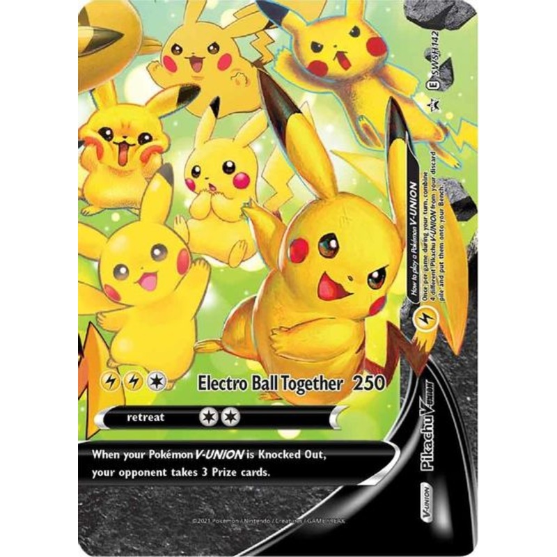 Pikachu V-UNION (SWSH142) (Celebrations) [Sword & Shield: Black Star Promos]