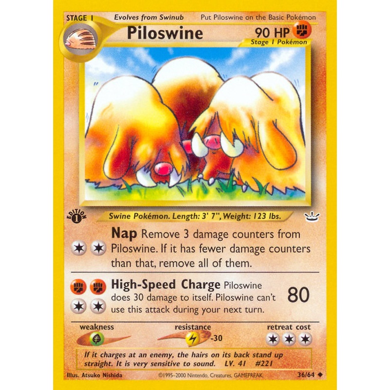 Piloswine (36/64) [Neo Revelation 1st Edition]