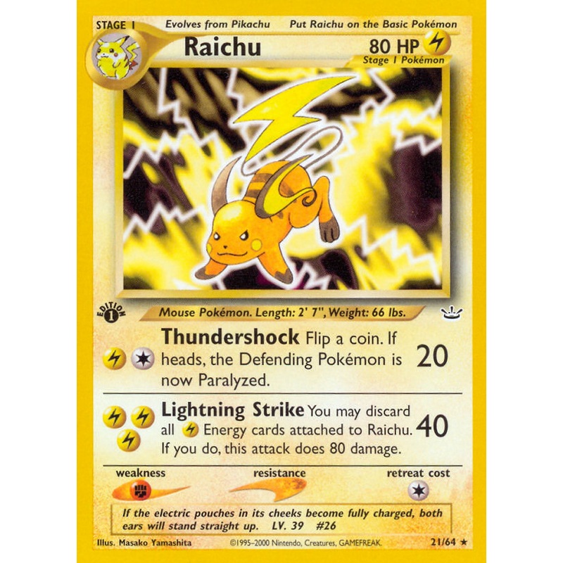 Raichu (21/64) [Neo Revelation 1st Edition]