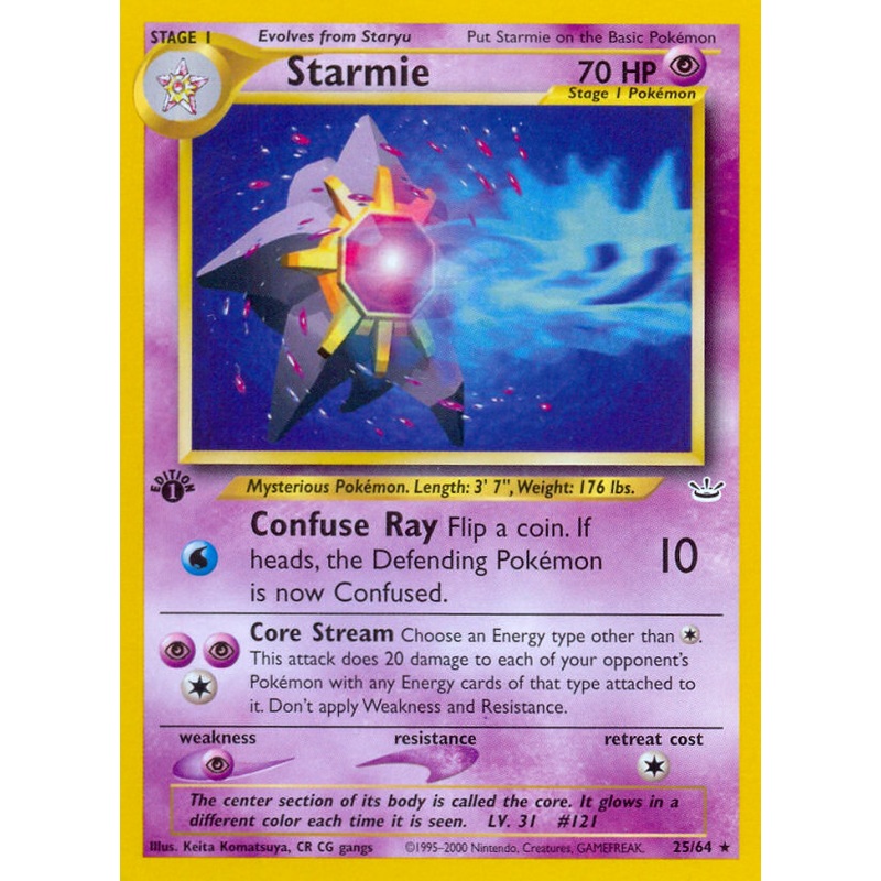 Starmie (25/64) [Neo Revelation 1st Edition]